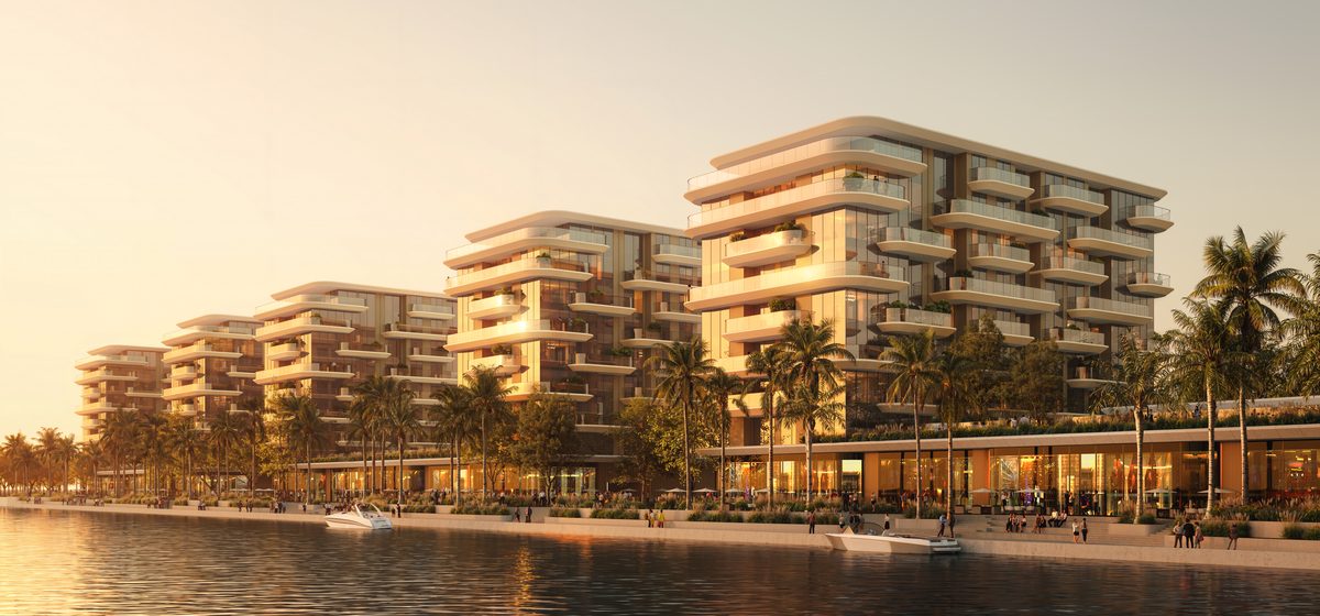 Abu Dhabi, Wasserlage bei Sonnenuntergang