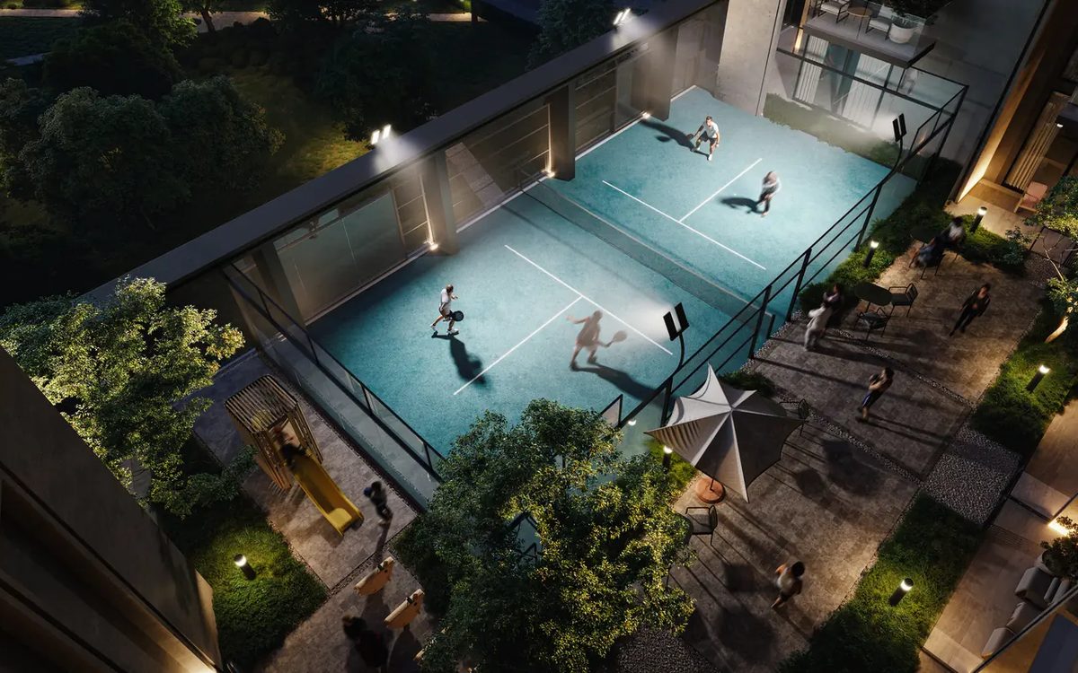 Studio in einem Haus, das um Training und Schlaf gebaut ist, Dubai Land Residence Complex