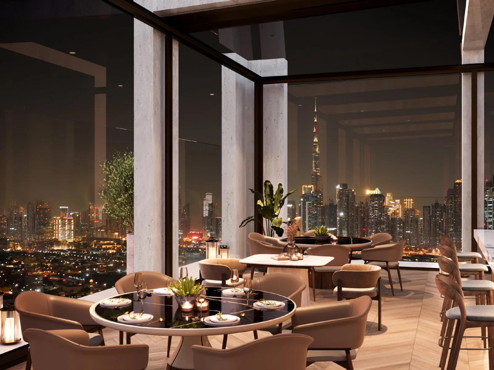 AHS Tower, members club with skyline view