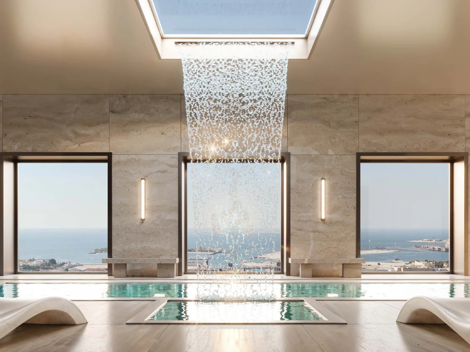 AHS Tower, indoor pool in the wellness centre with sea view