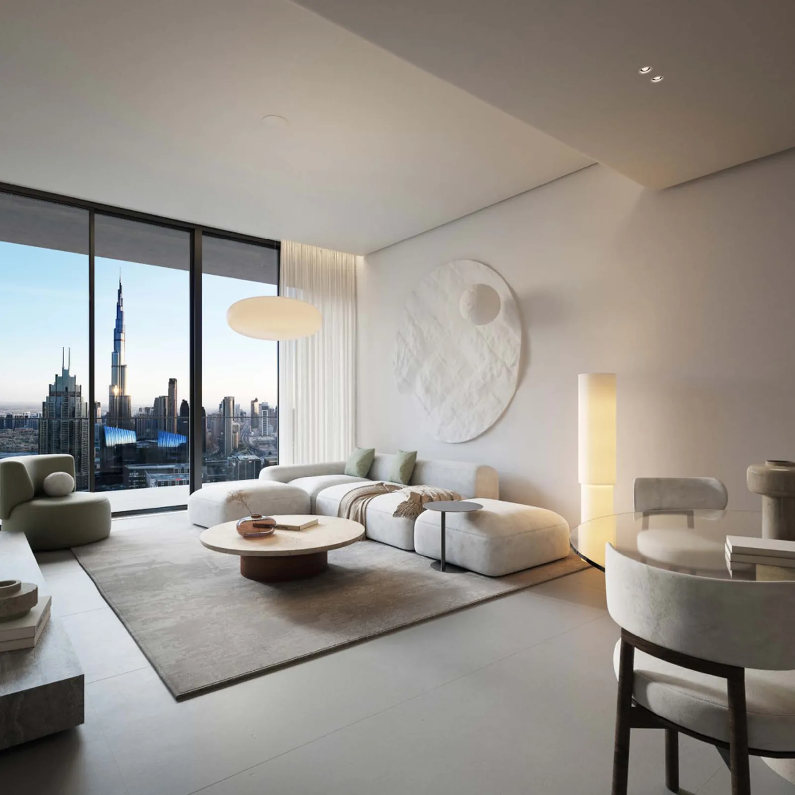 Akala, living area with Burj Khalifa view