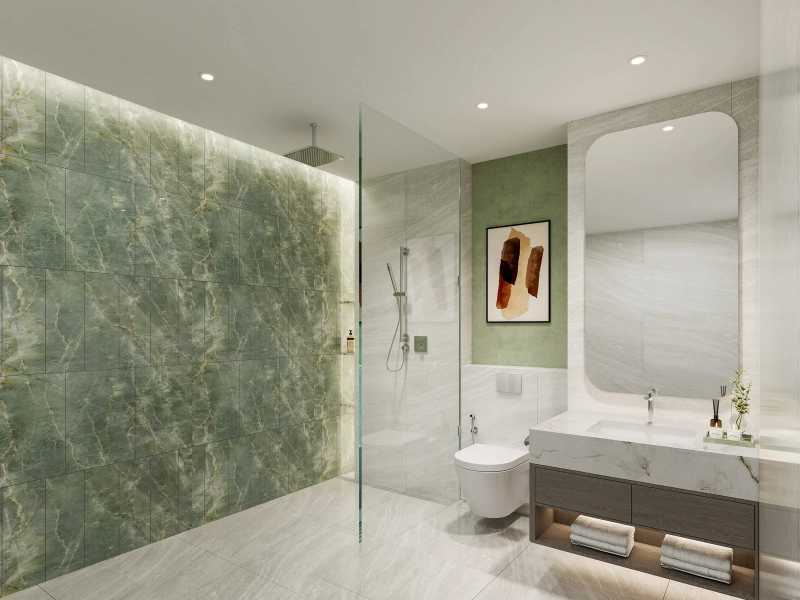 Arancia Yards, bathroom with stone surfaces