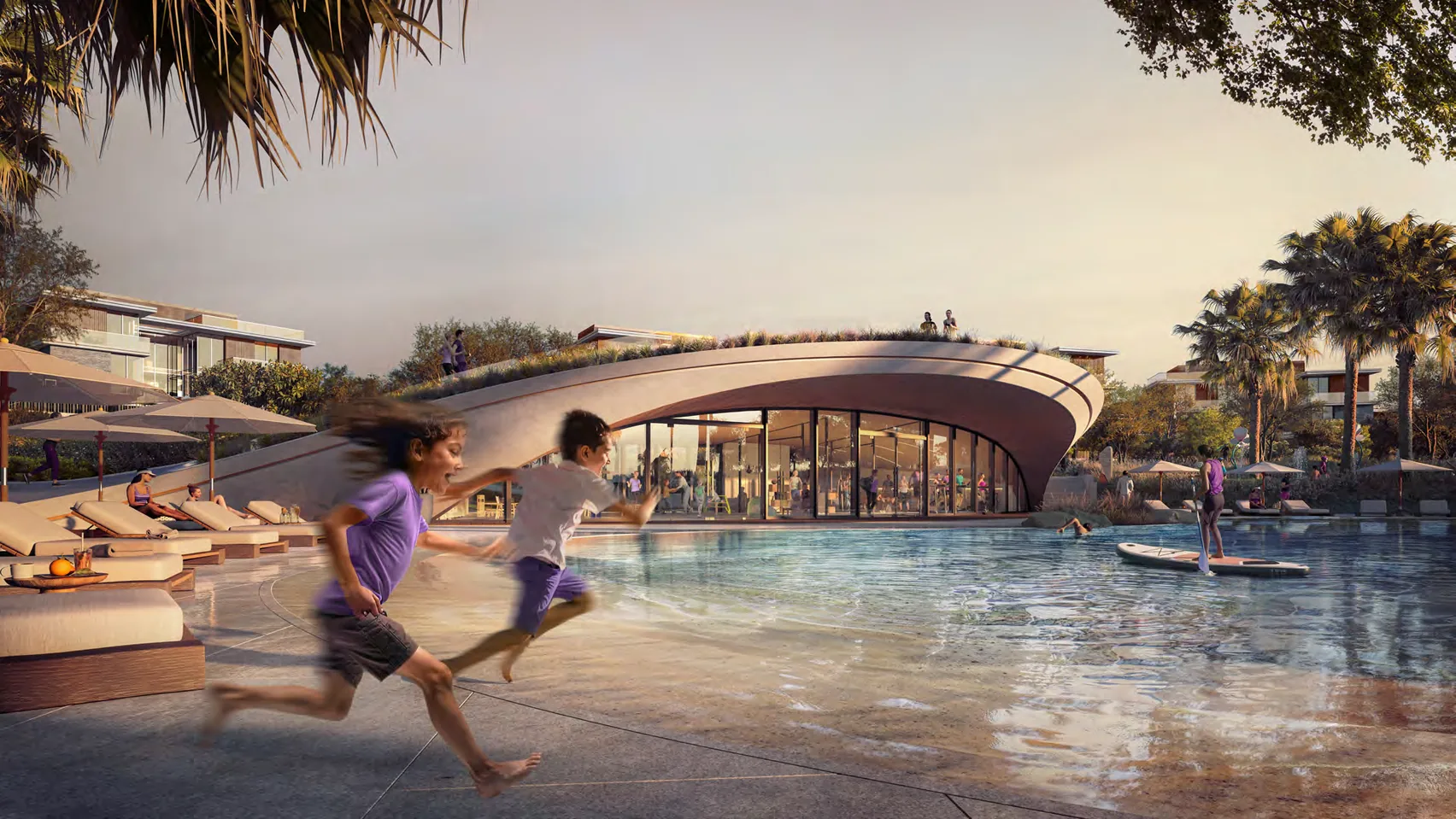 Athlon, lap pool and running path