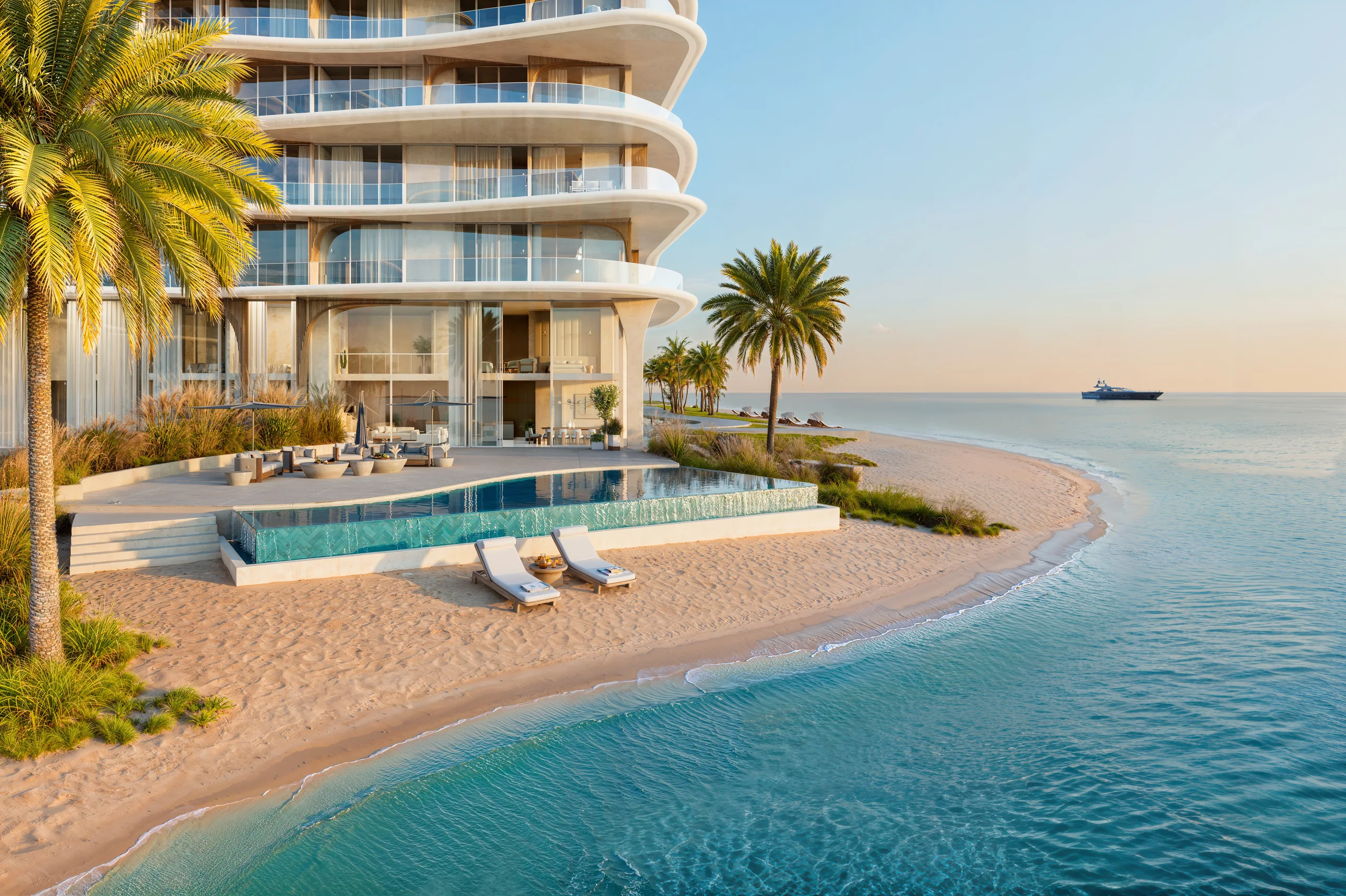 AYA, Beach Villa mit Pool am Strand