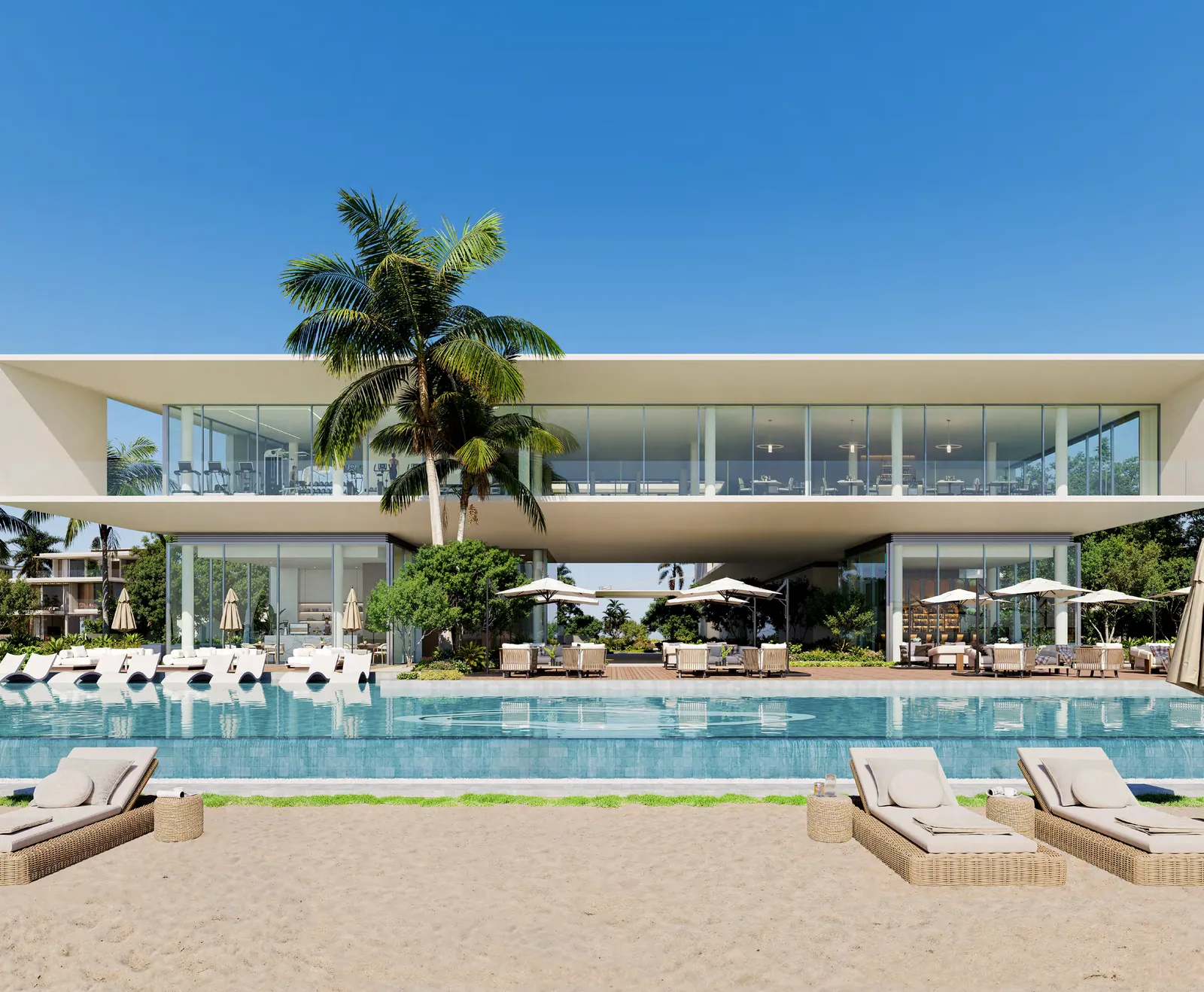 Beach Club mit Pool in Bay Estate