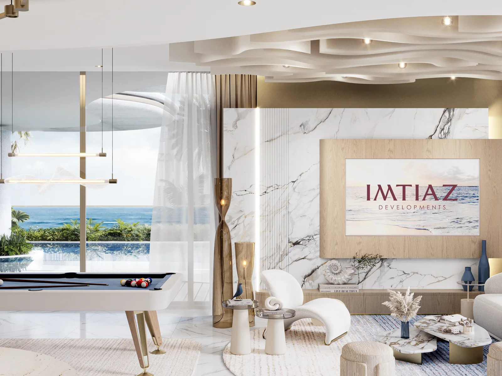 Beach Walk Residence 2 by Imtiaz, gemeinschaftliche Club-Lounge und Games-Room