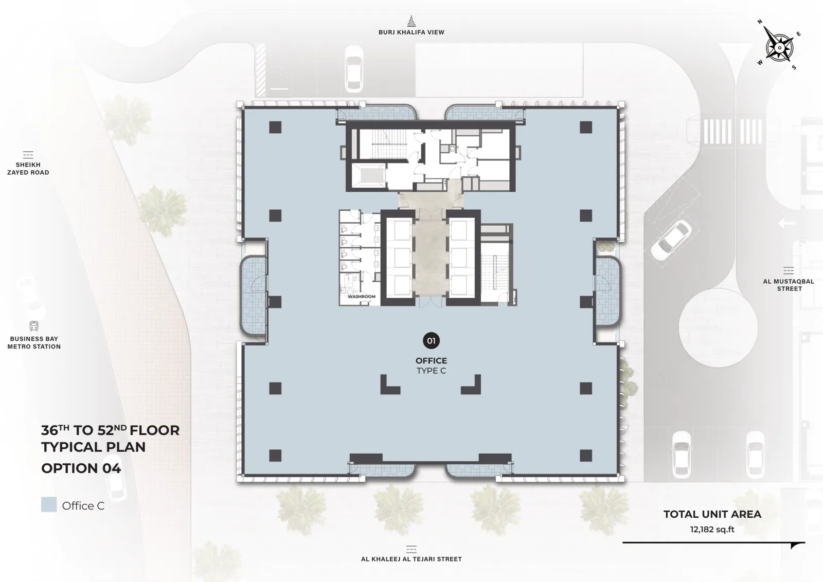 Berkeley Tower, Etage 36 bis 52, ganze Etage