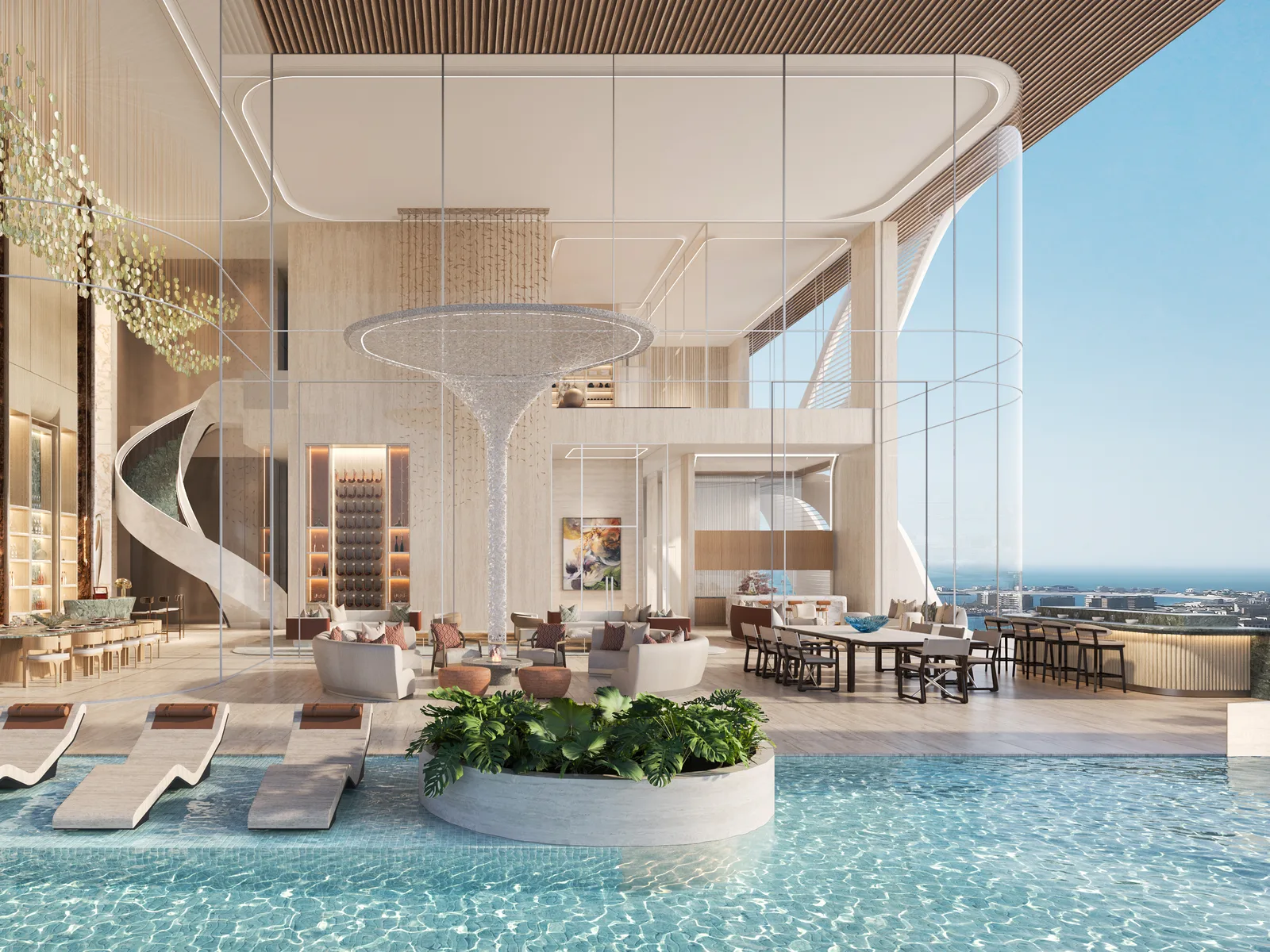 Casa AHS, sky-palace terrace with pool and skyline