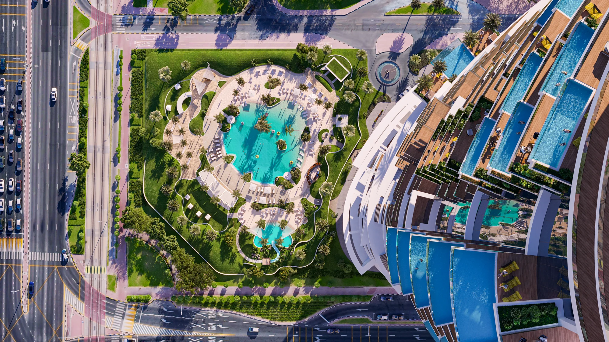 Cavalli Tower, Sky Pool und Beach
