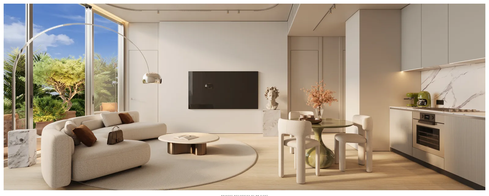 Le Château Piétrus, living area with floor-to-ceiling glazing