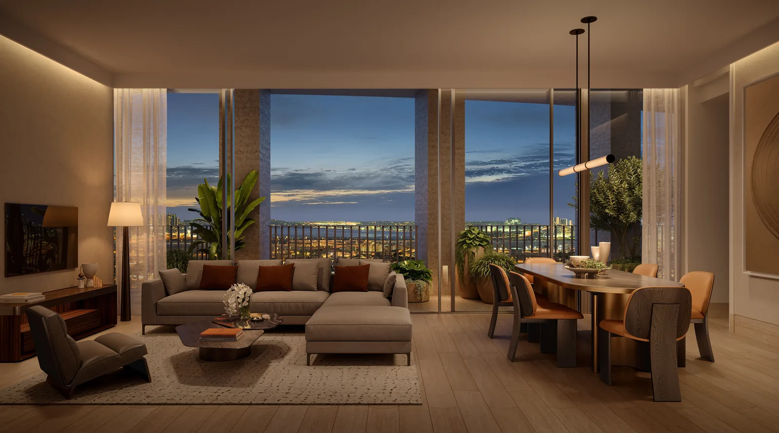 Eden House Za'abeel, living and dining area