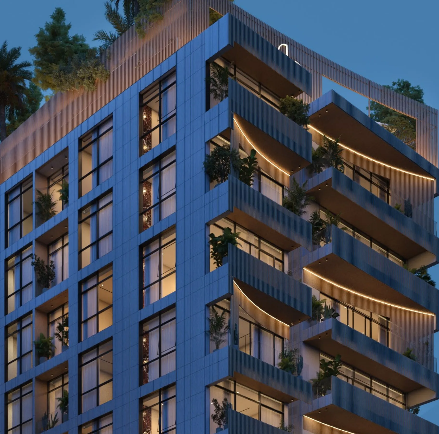 Elemental 78, facade with planted balconies