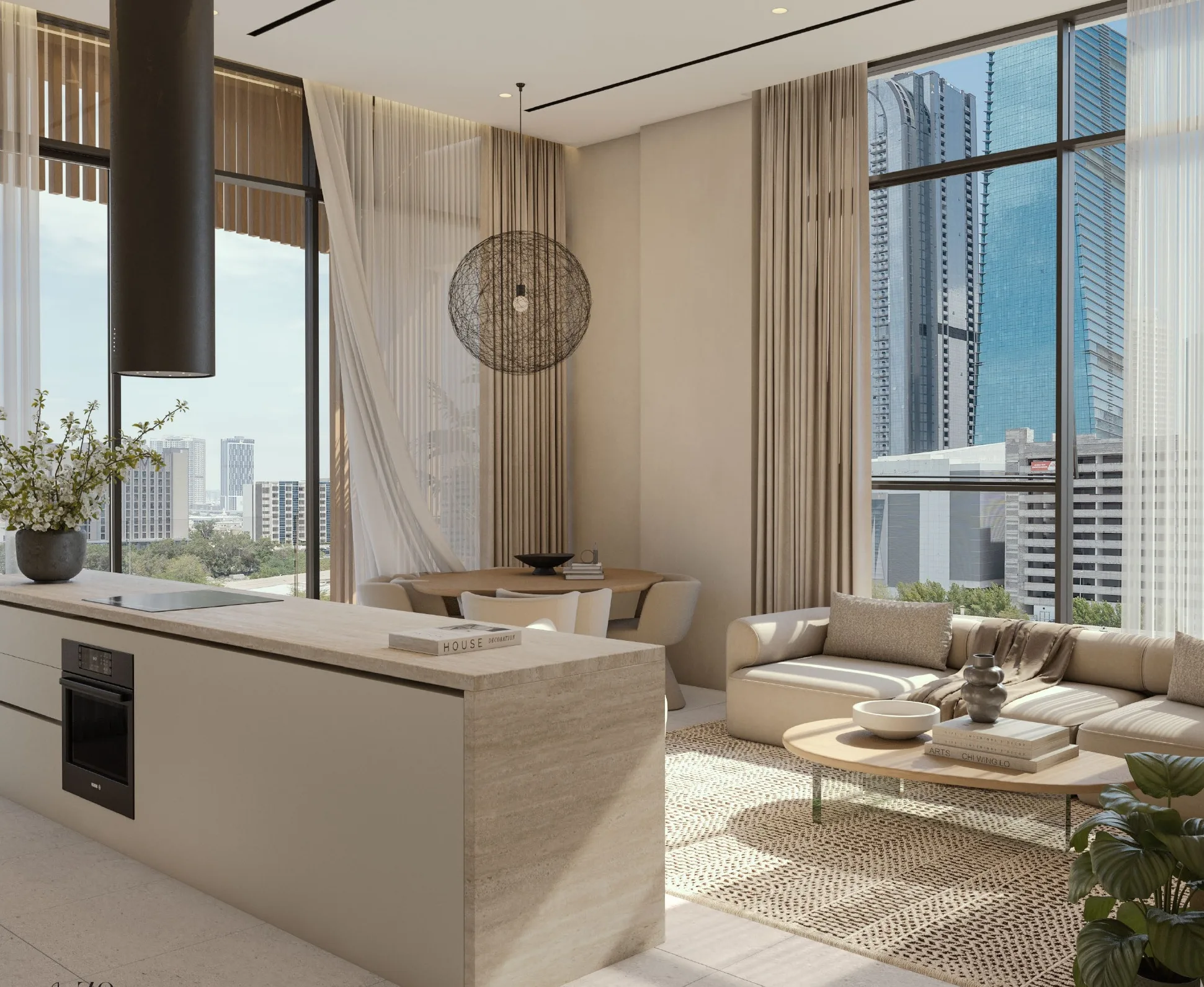 Elemental 78, open kitchen of a two-bedroom apartment