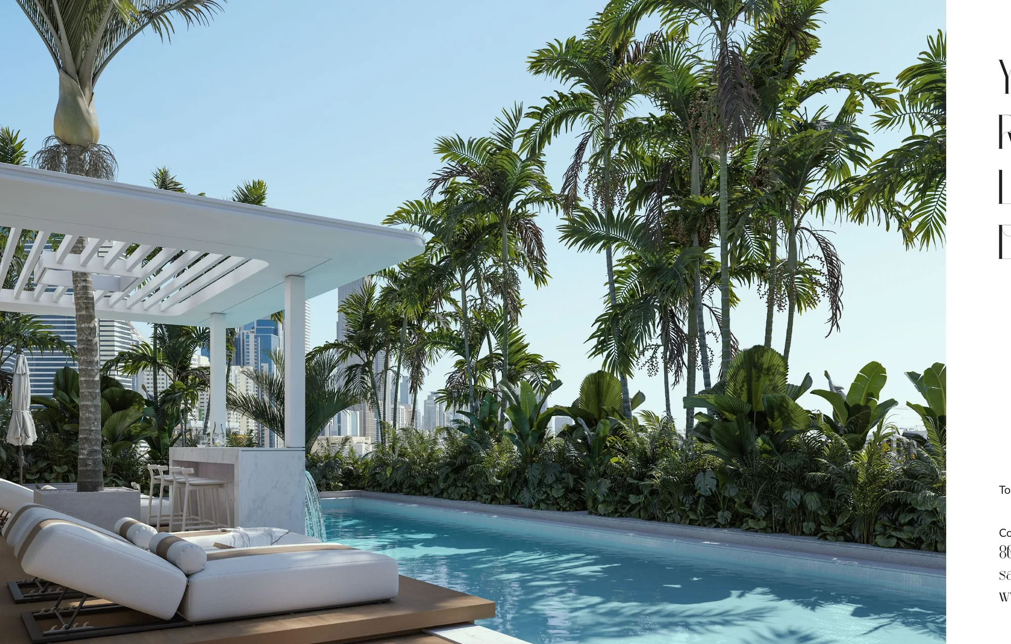 Elemental 78, rooftop pool with cabana