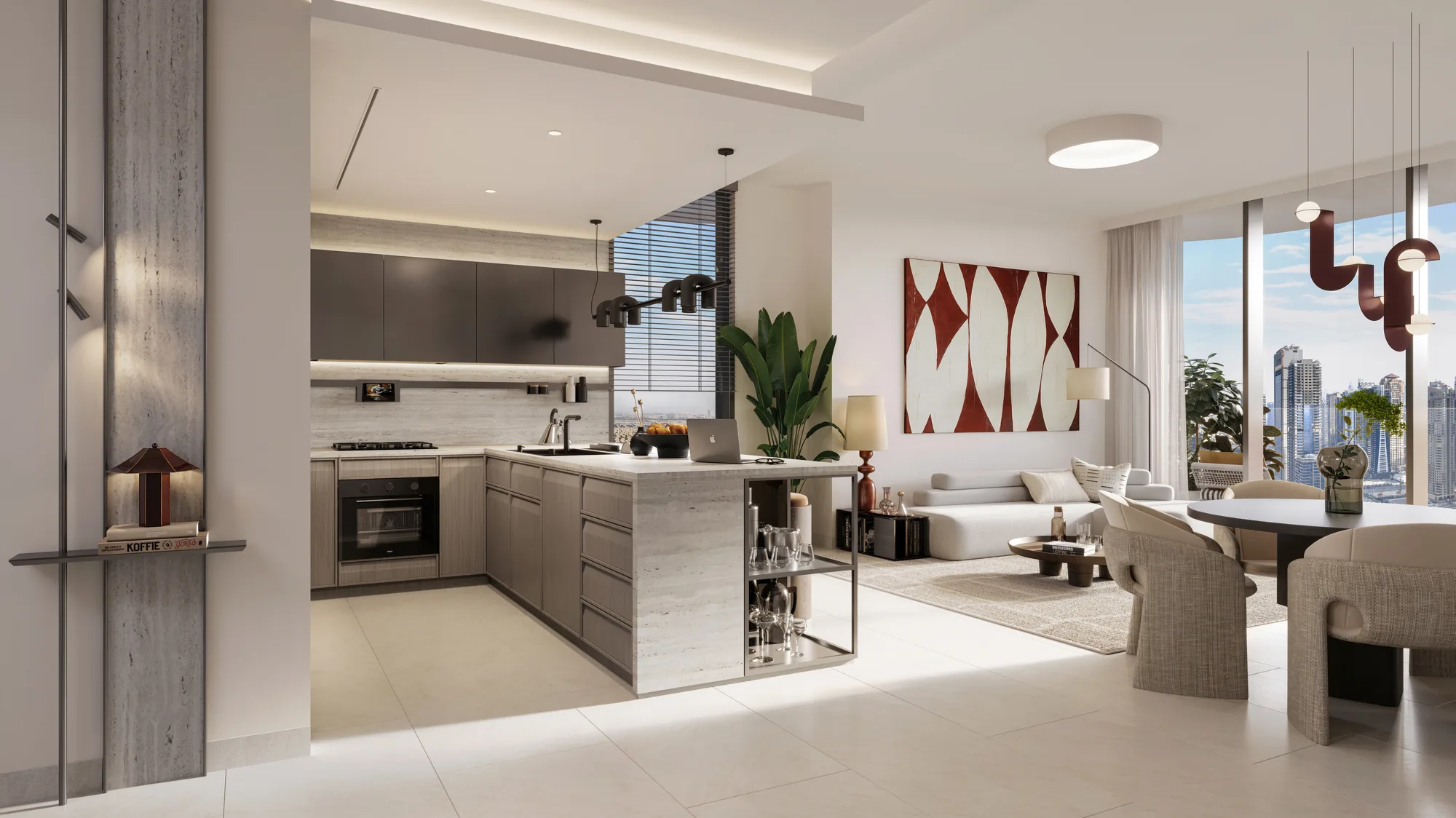 Eltiera Views, living and dining area