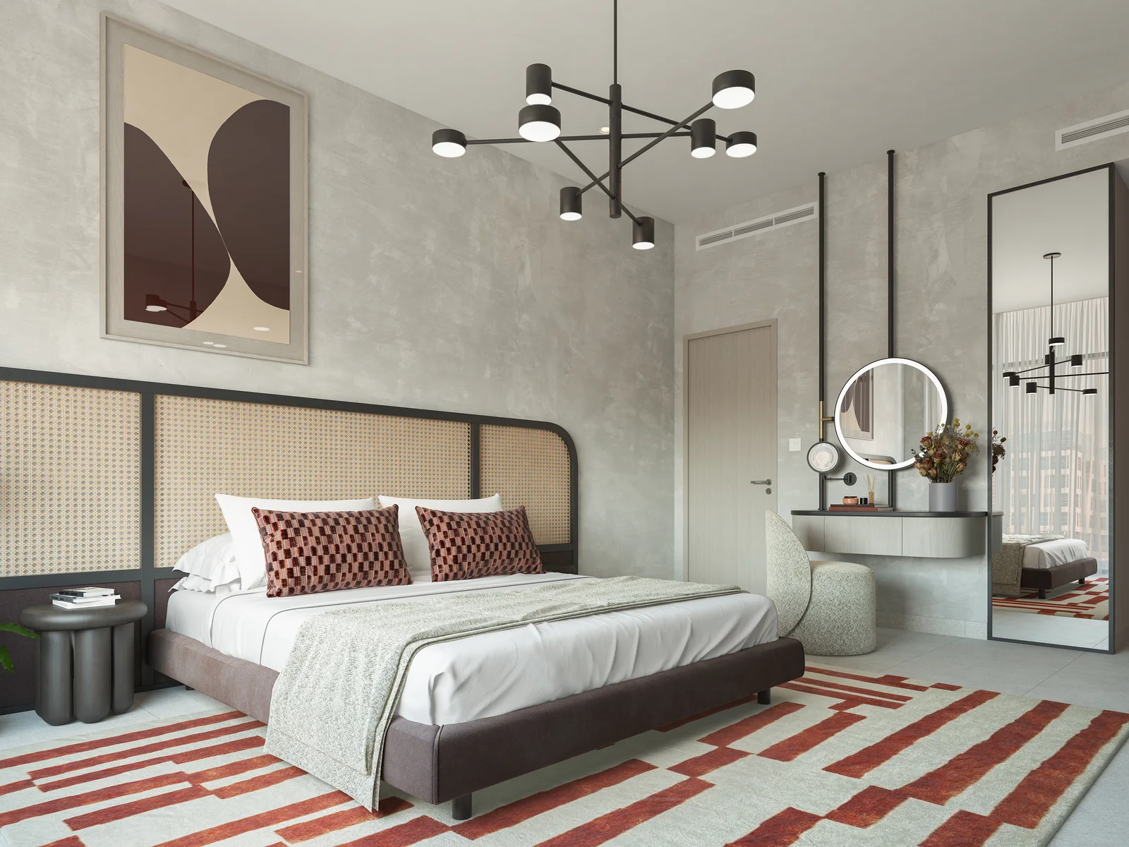 Hadley Heights, bedroom with fitted wardrobes