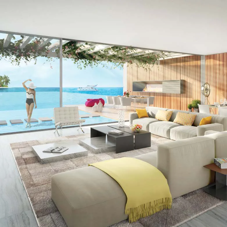 The Heart of Europe, villa living area with sea view