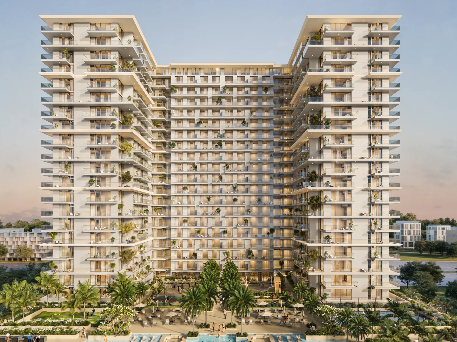 Sol Levante, Turm mit Pool bei Tag