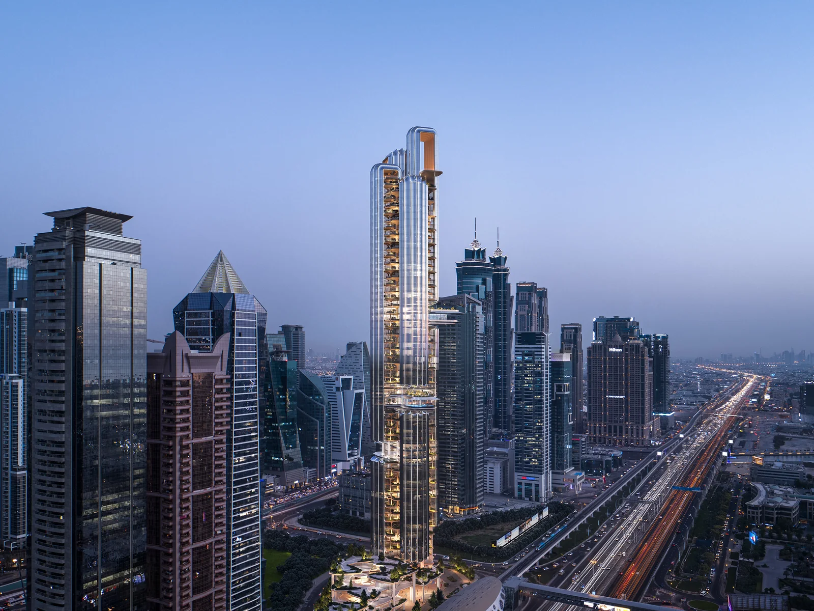 LUMENA, the 260-metre tower on Sheikh Zayed Road