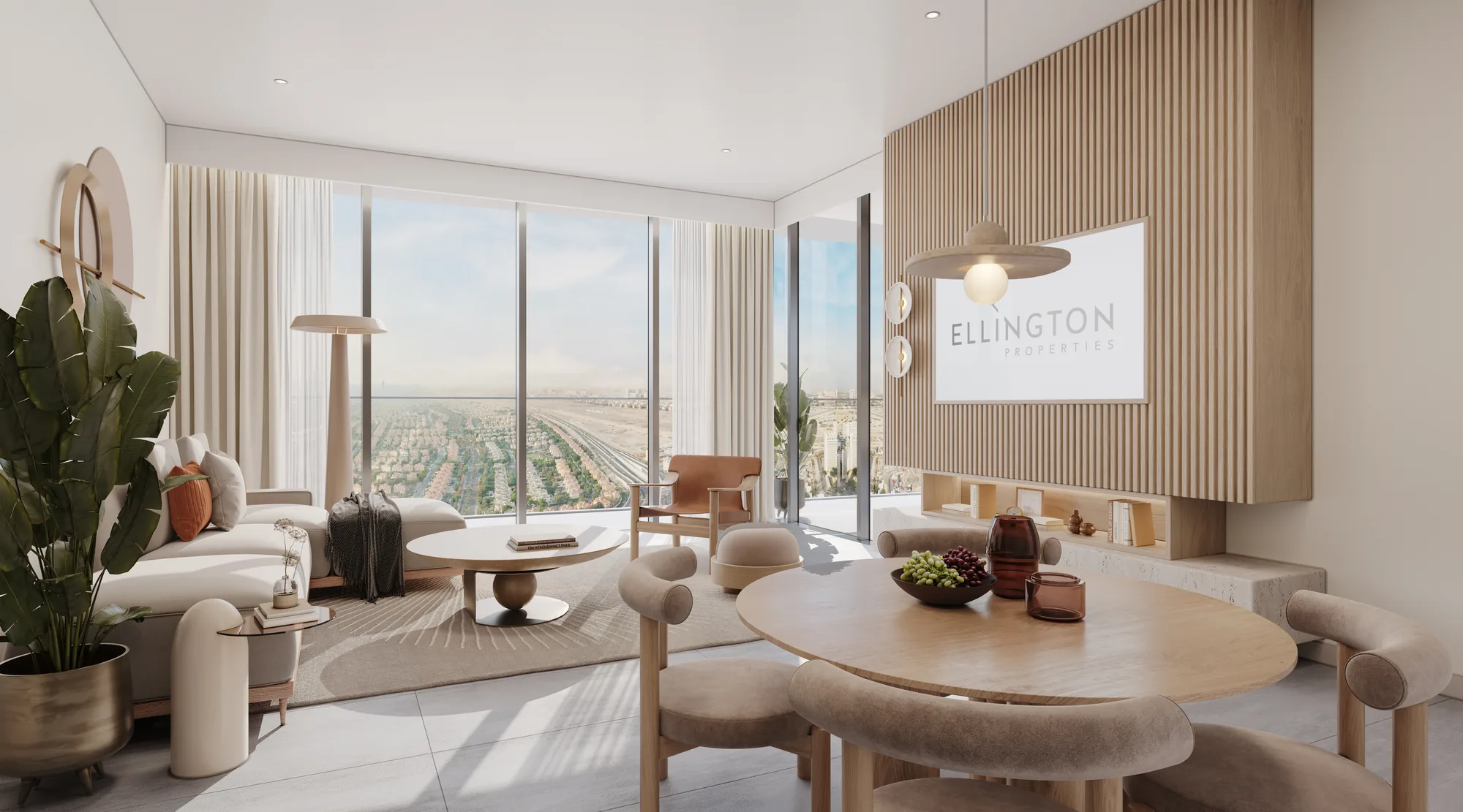Mercer House, living and dining area (standard finish)