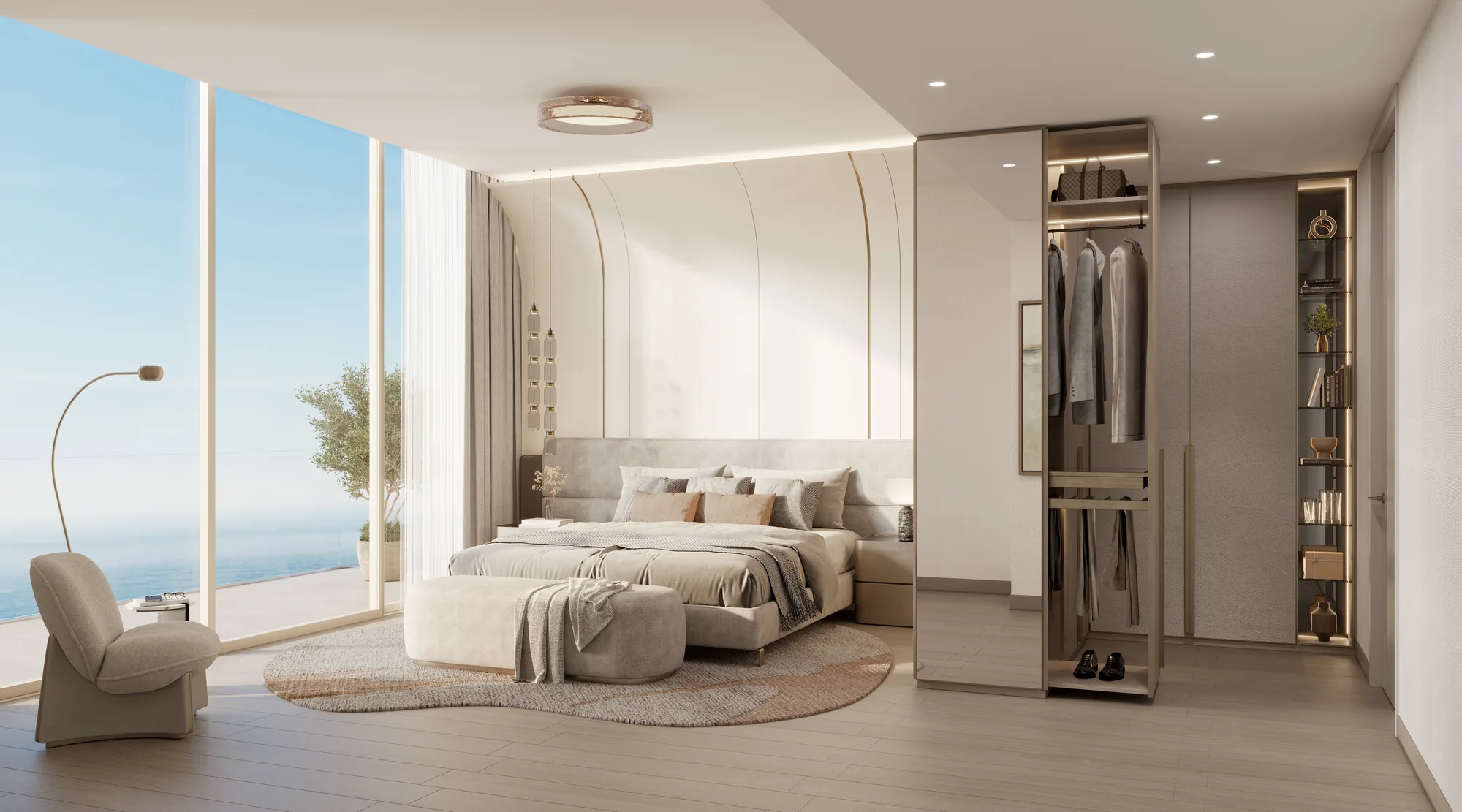 The Meriva Collection, master bedroom of a 3-bedroom unit