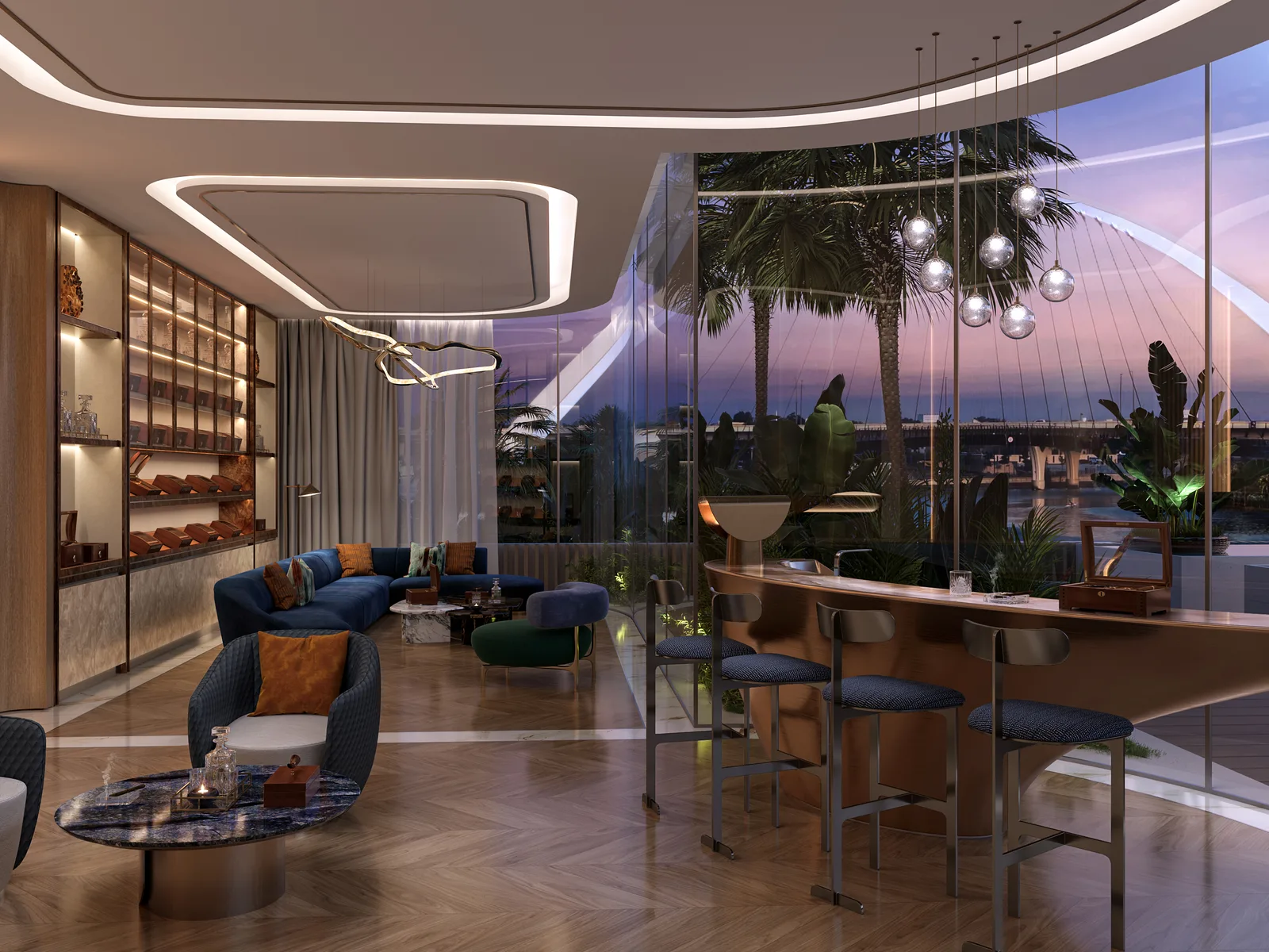 One Canal, residents lounge and cigar room