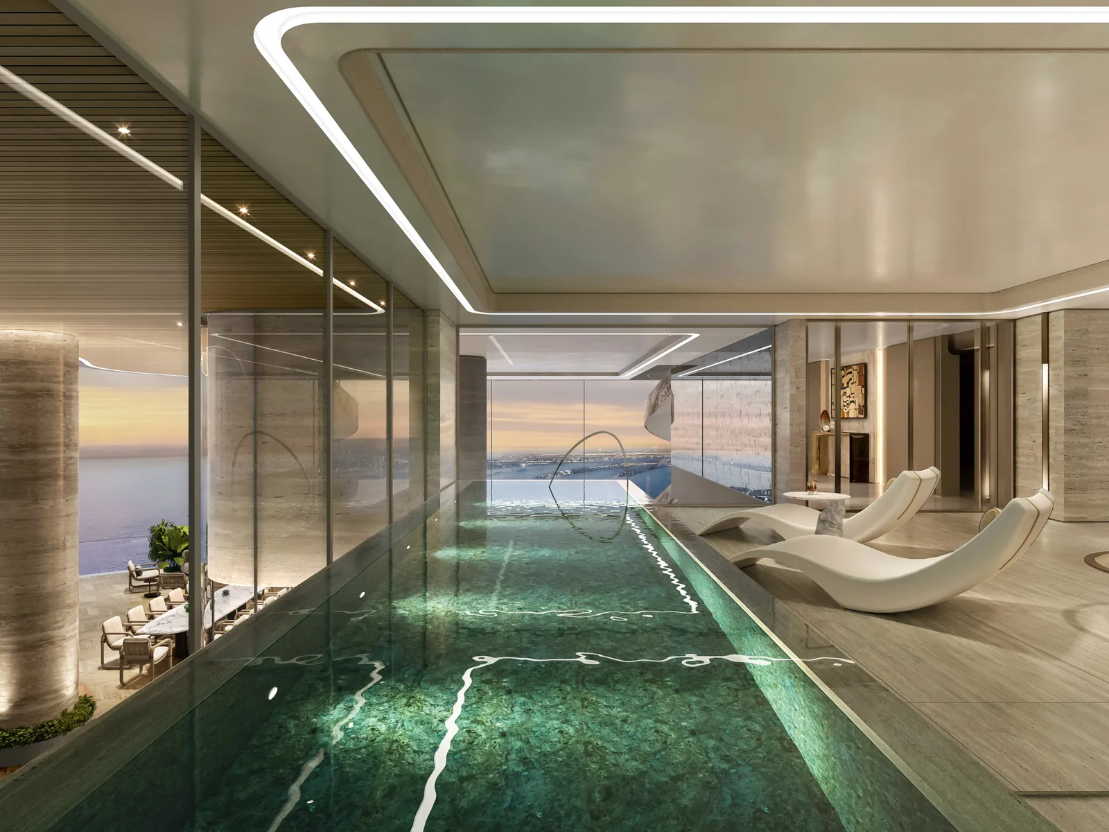 One Crescent, private sky pool of the residence