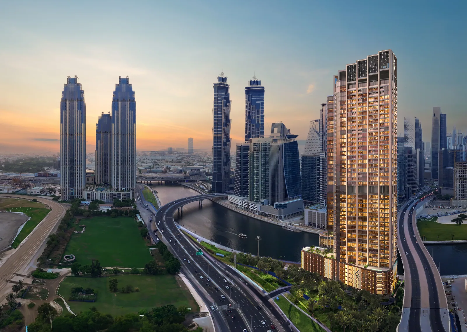 One River Point, Lage am Dubai Water Canal in Business Bay