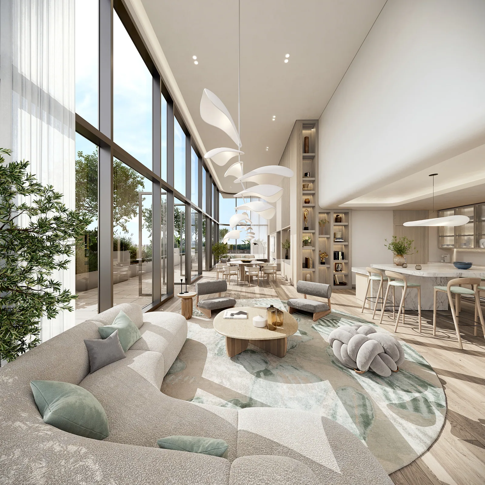 One River Point, Clubhouse mit Lounge