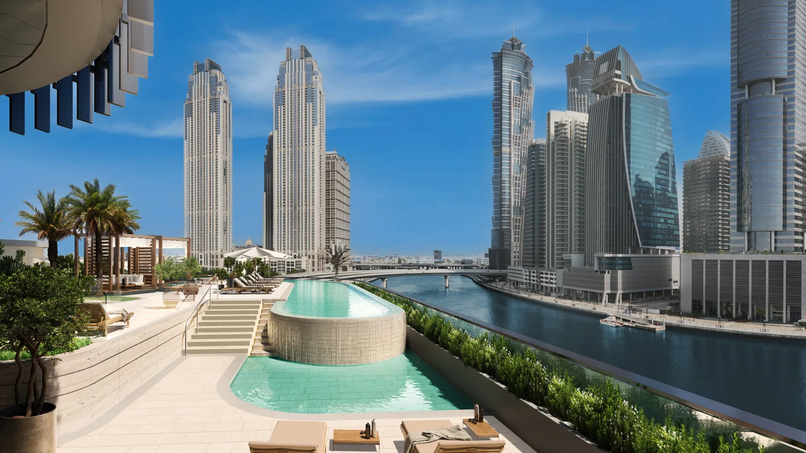 One River Point, Pooldeck auf dem Podium