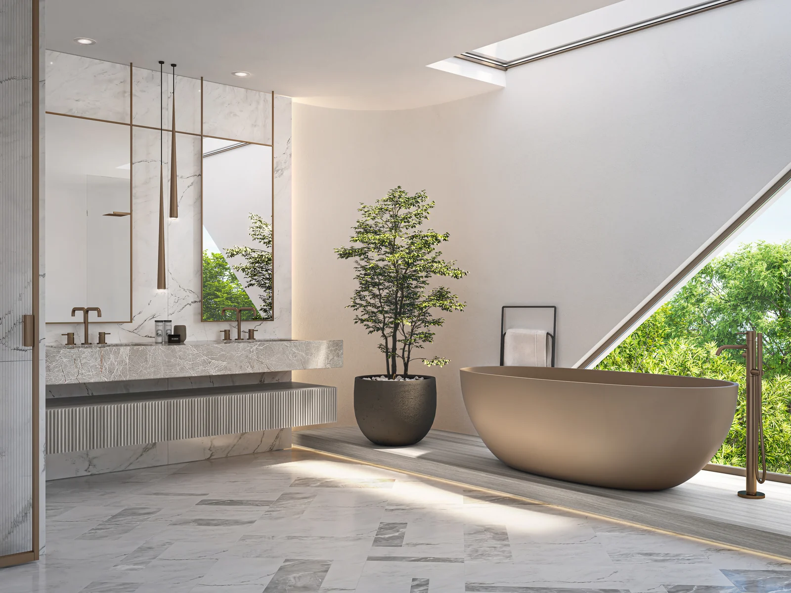 Passo by Beyond, Master-Bad mit freistehender Wanne