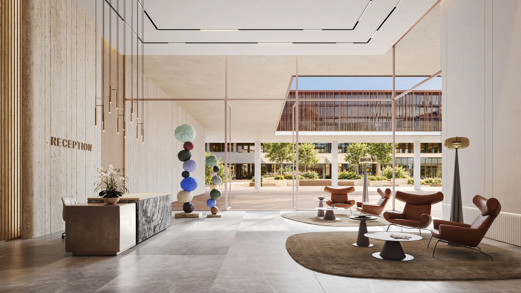 Office-Lobby mit Empfang