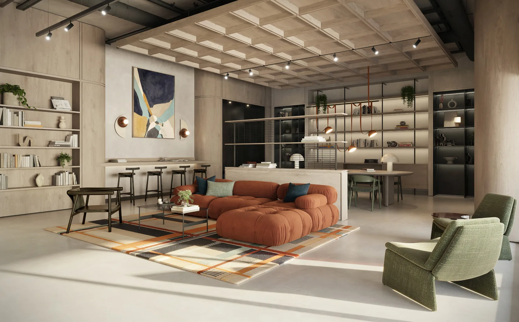 Rise by Athlon, apartment living and dining area