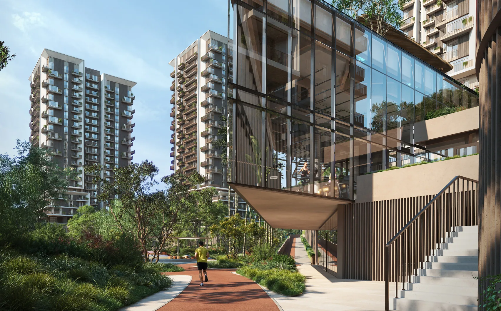 Rise by Athlon, towers with landscaping