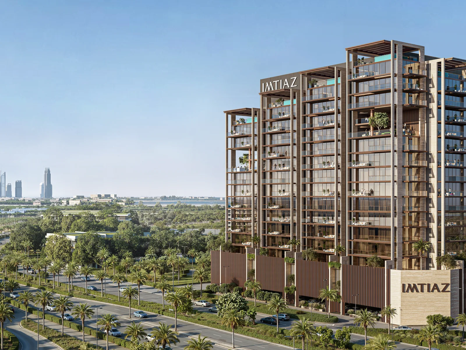 Sea Cliff by Imtiaz, Gesamtansicht mit Dubai-Skyline