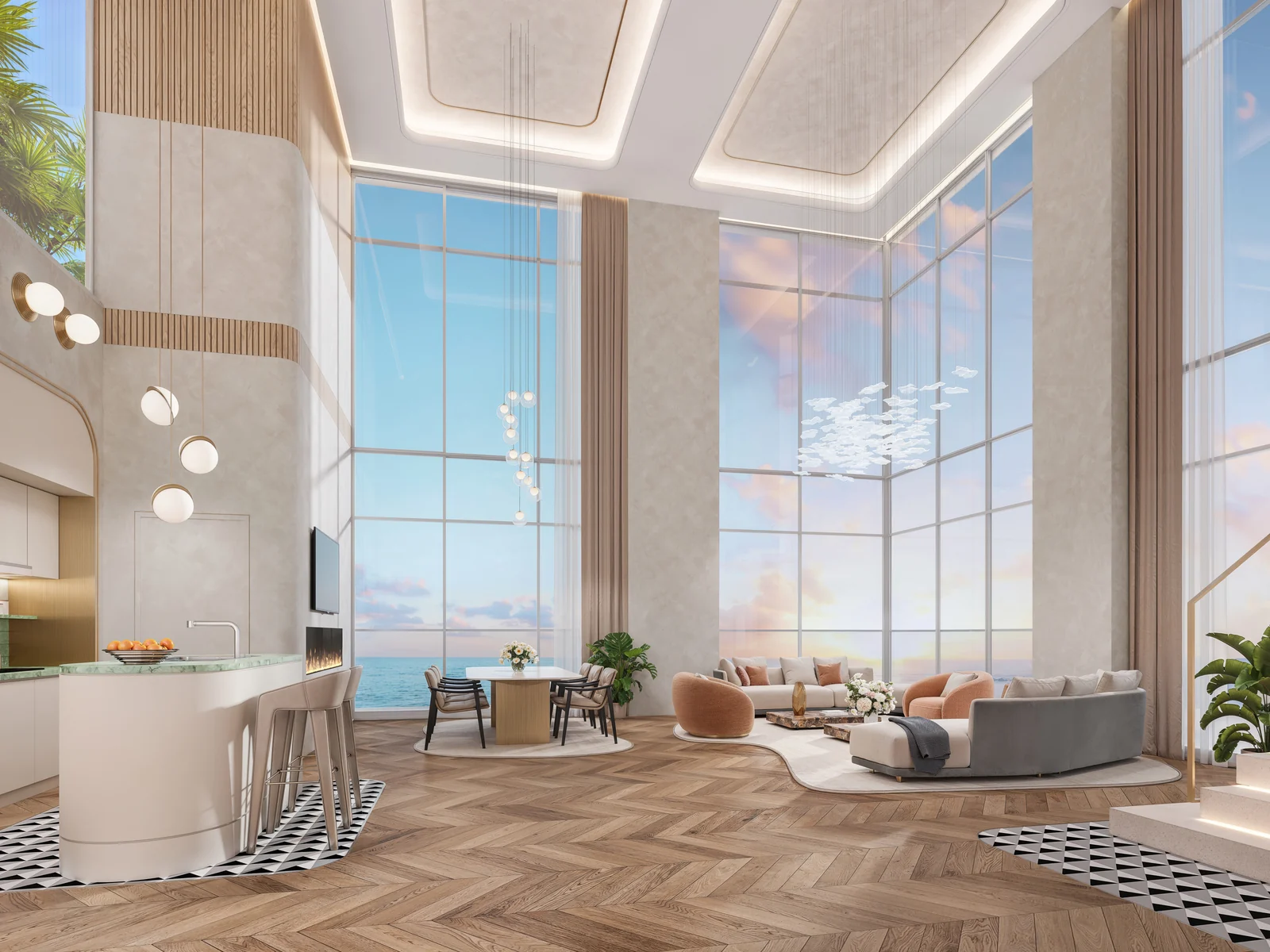 Sensia, Wohnbereich der Signature Collection mit Meerblick
