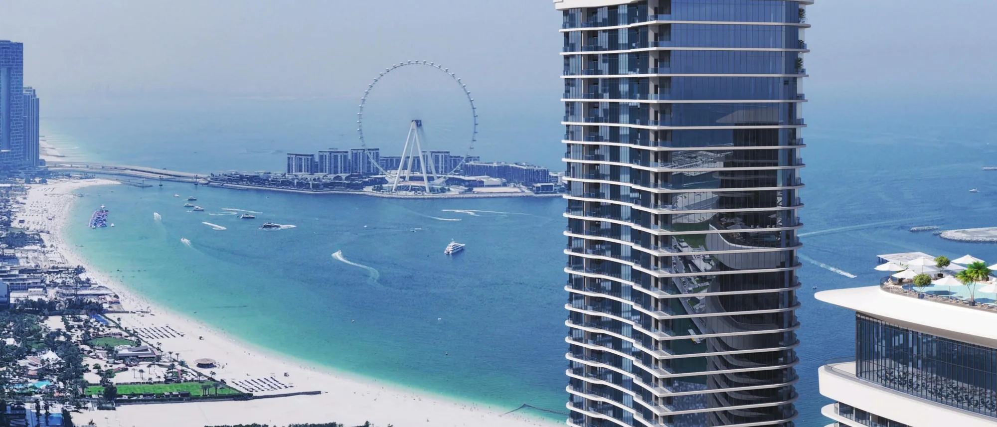 Sobha Seahaven, Turm am Dubai Harbour mit Blick auf Ain Dubai und die Marina