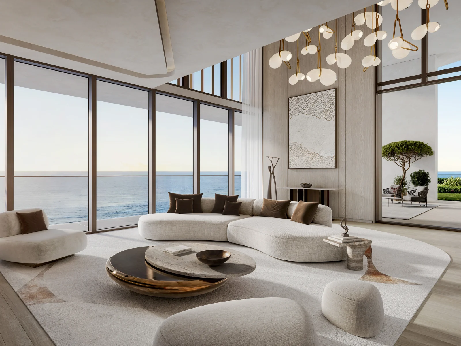 Soulever, Penthouse-Wohnbereich mit Wasserblick