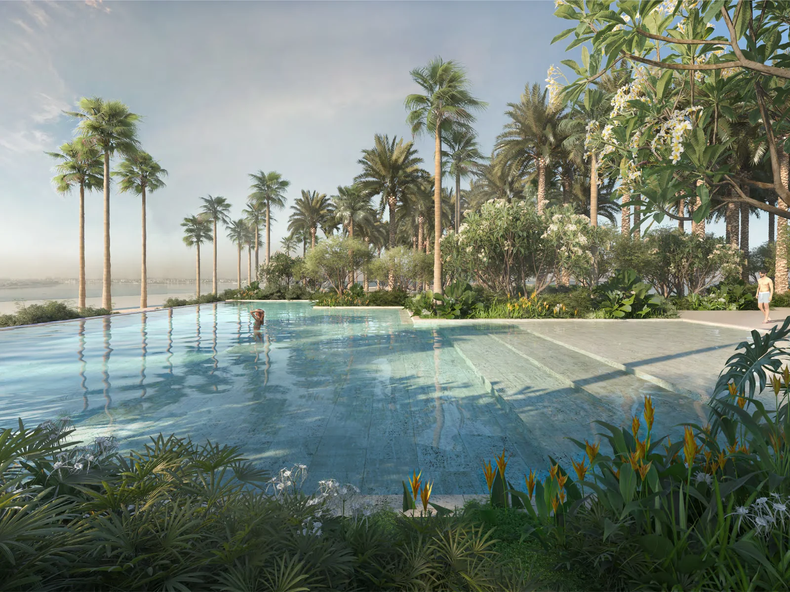 The Alba, pool in the gardens by Vladimir Djurovic