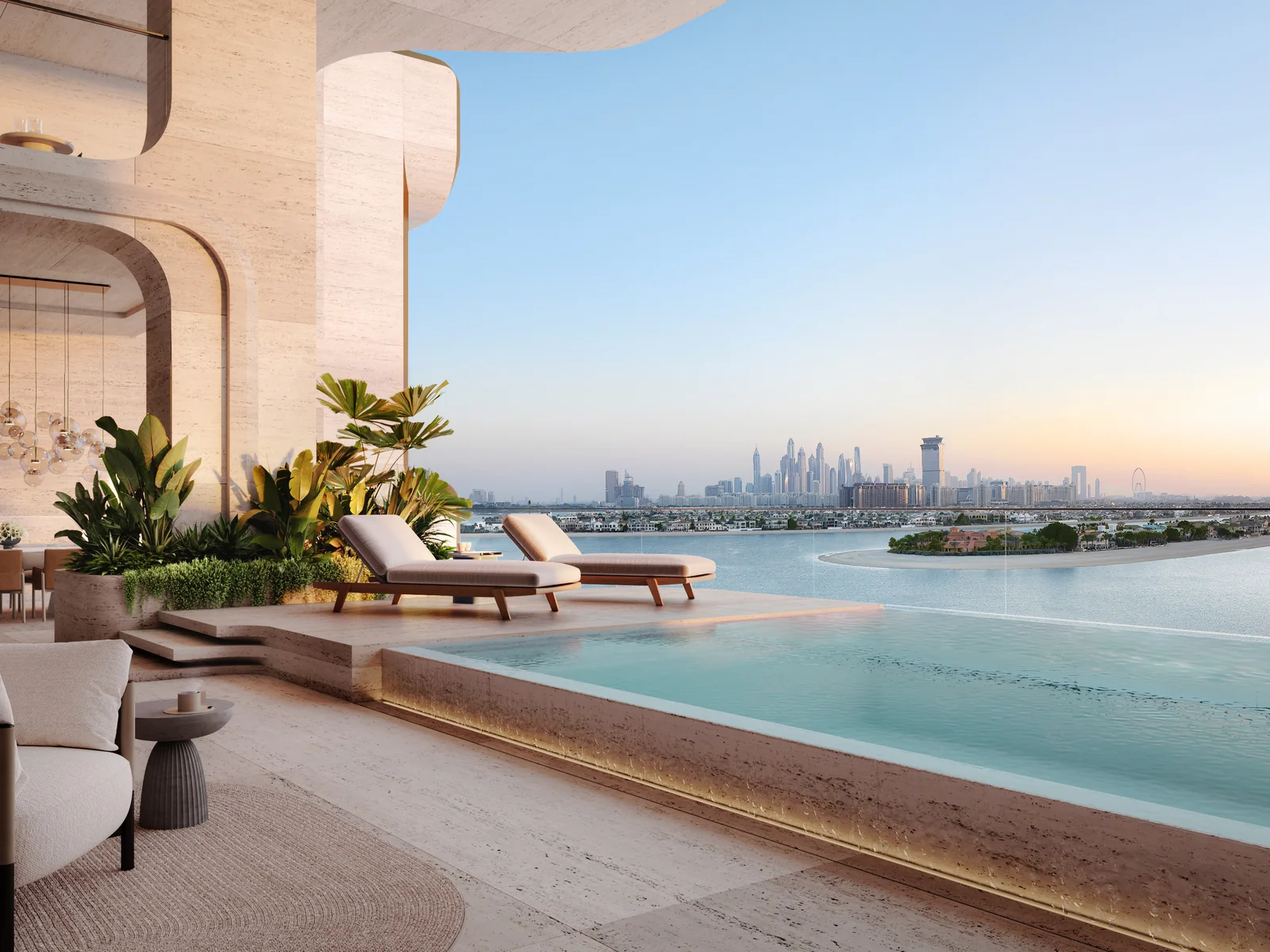 The Alba, terrace with plunge pool and sea view