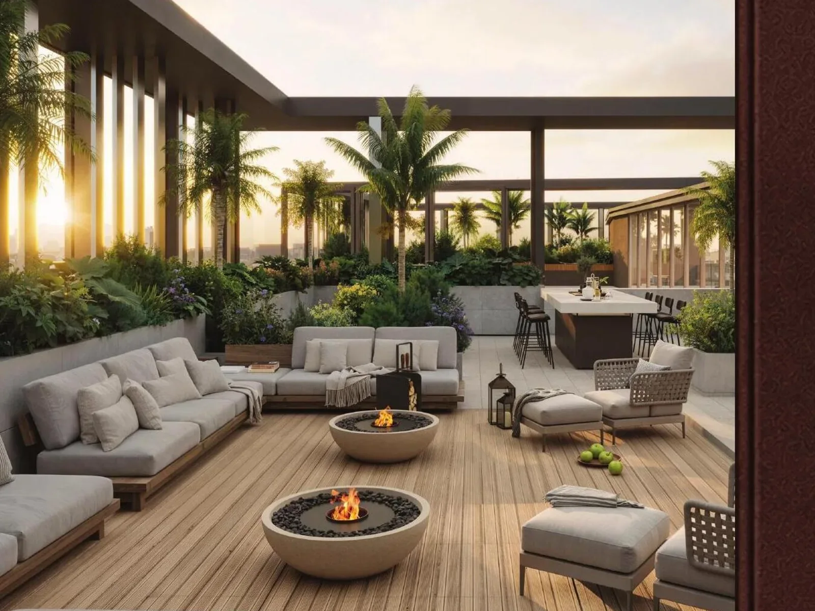 The Archive by Imtiaz, Rooftop-Terrasse mit Lounge und Fire-Pit