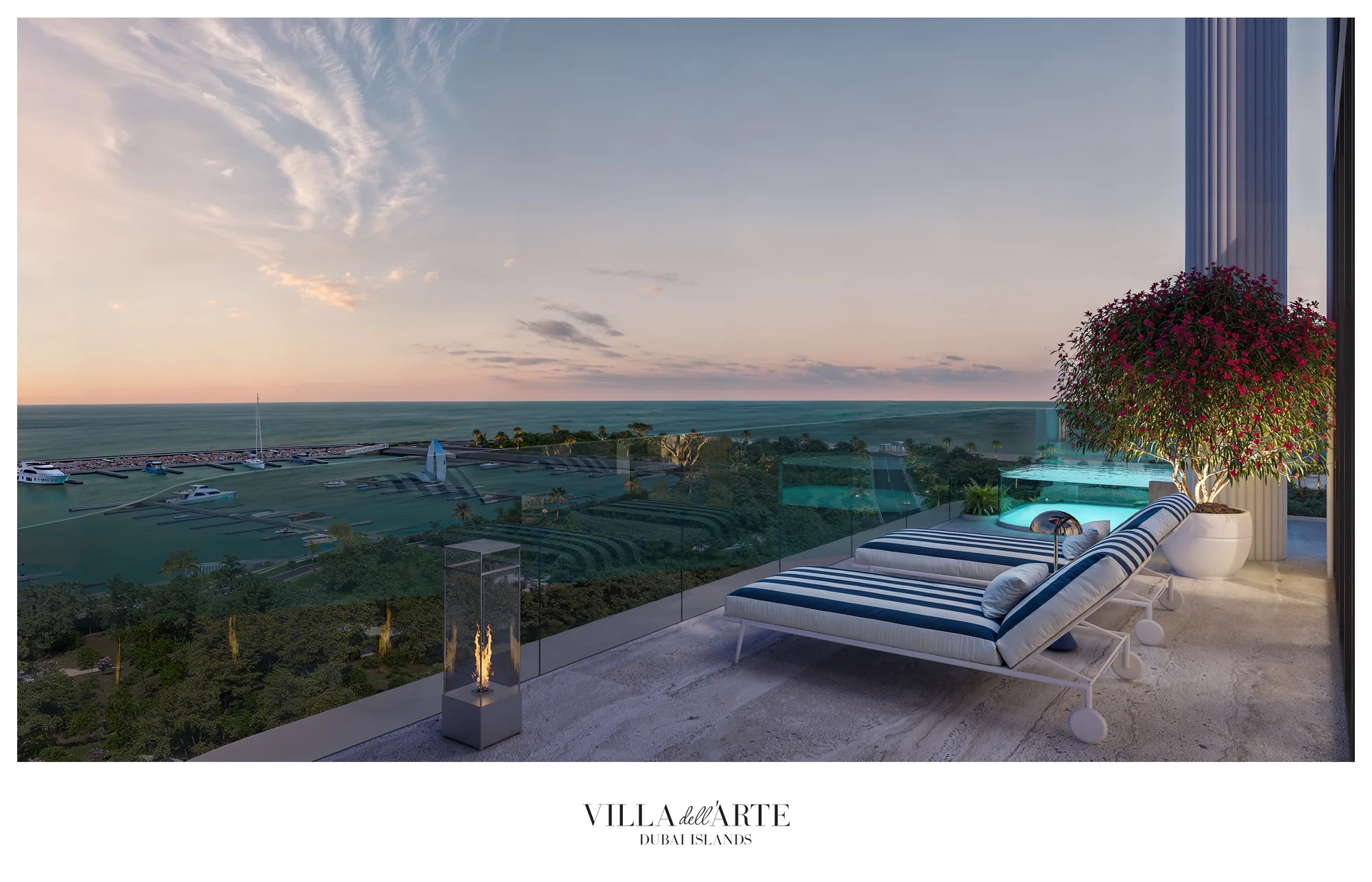 Villa dell'Arte, Terrasse mit Meerblick