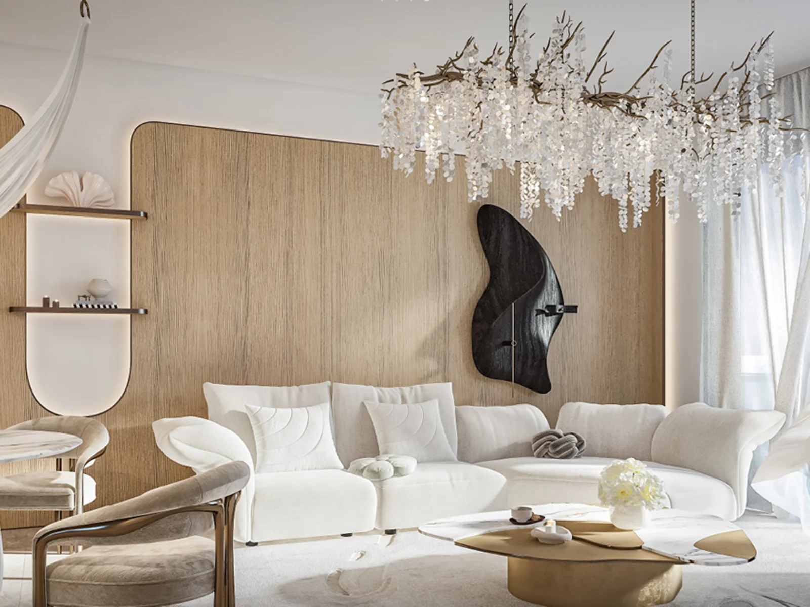 Weybridge Gardens 5, bright living area interior